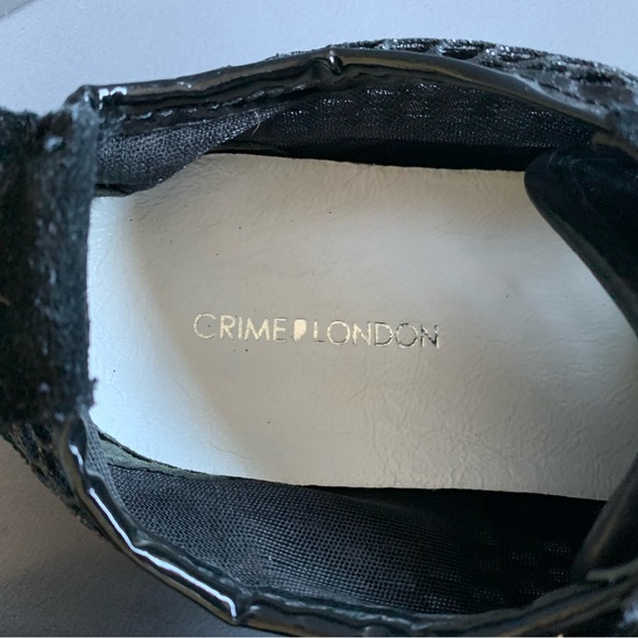 Crime London 🇬🇧 Sneaker Suede Glittery Mesh EU Size 40 US Size 9.5 - Picture 6 of 10